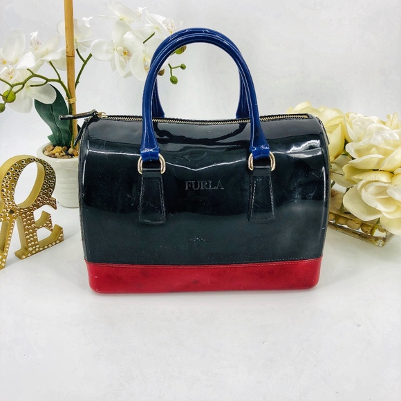 Authentic Furla Large Candy Jelly Satchel Handbag - Picture 7 of 8